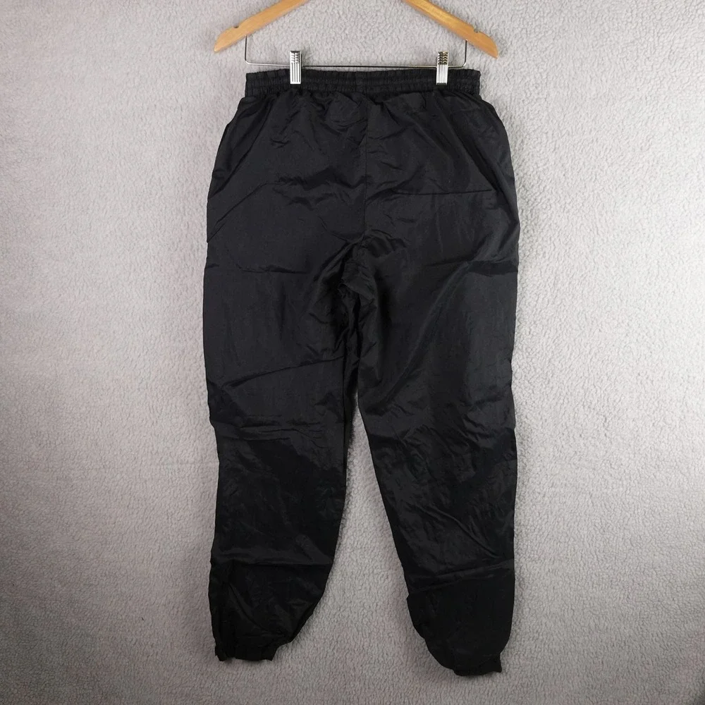 Vintage Nike Mens Black Nylon Track Pants Joggers Lined F20308 RNF Size Medium